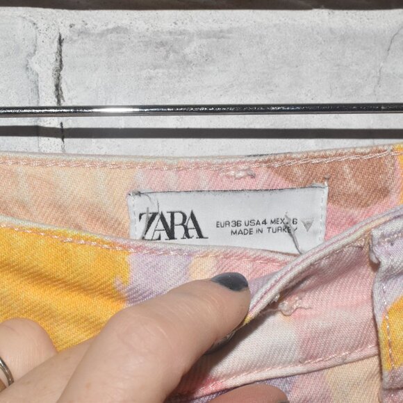 Zara Funky Retro Boot Cut Jeans Size 4 - Picture 5 of 8